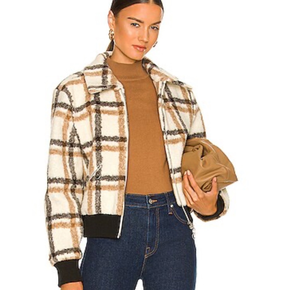 Jonathan Simkhai Pia Plaid Bomber Jacket NWOT